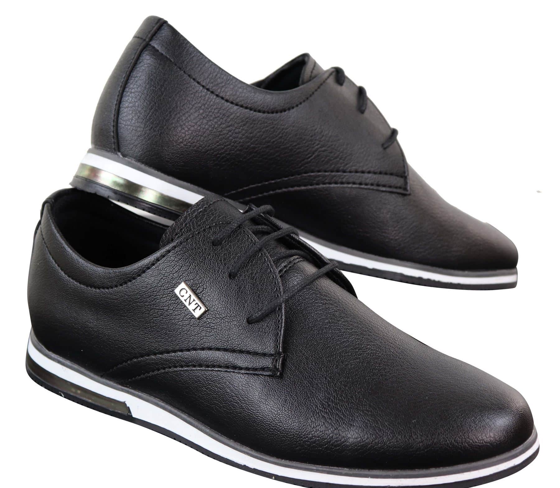 Sapatos masculinos casuais elegantes em couro PU