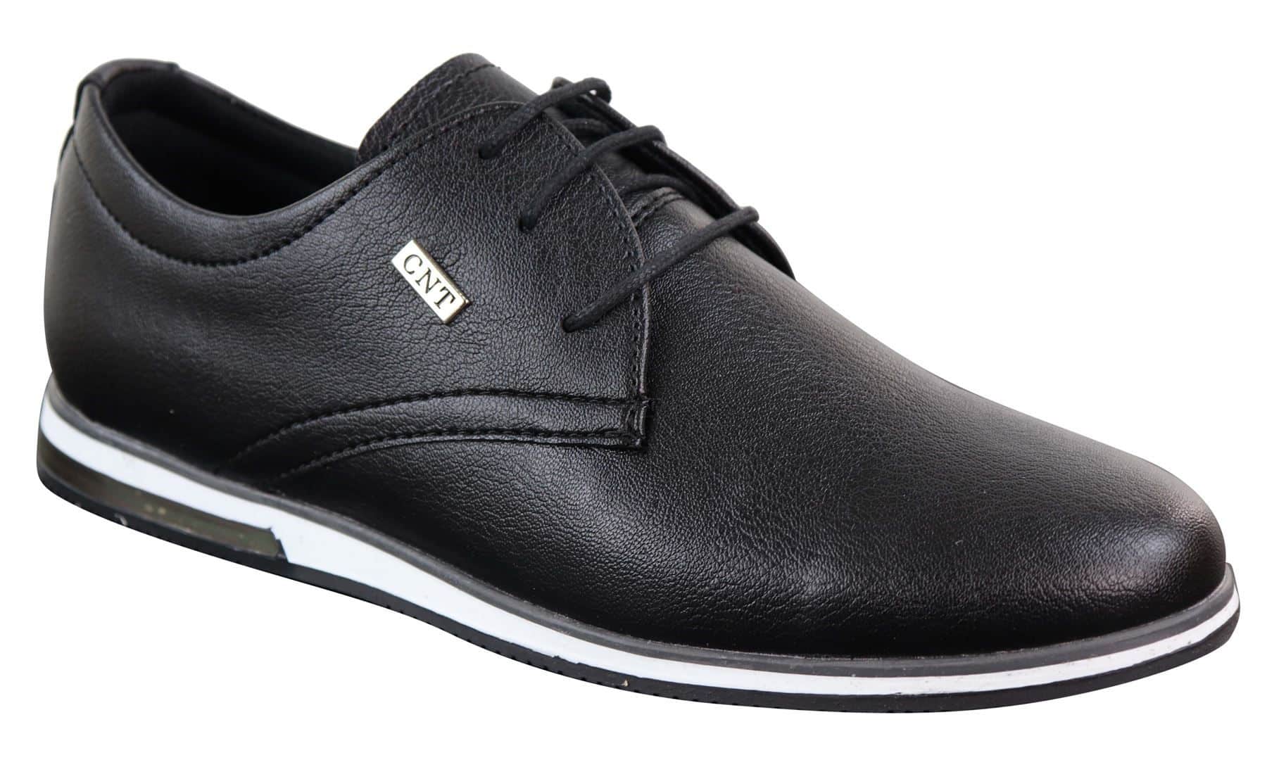 Sapatos masculinos casuais elegantes em couro PU