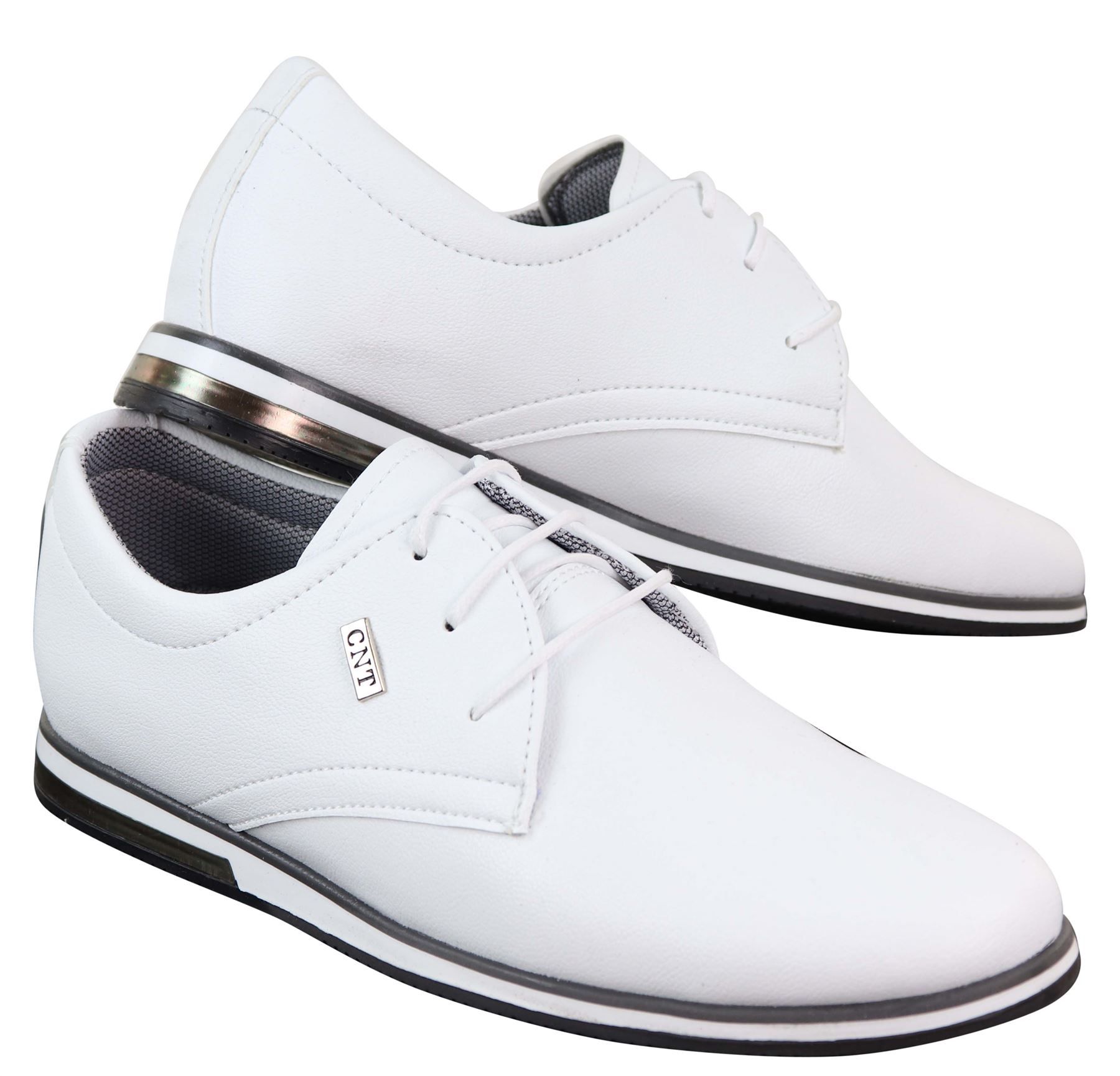Sapatos masculinos casuais elegantes em couro PU