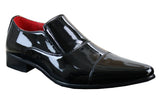 Sapatos sociais masculinos elegantes, brancos, de verniz brilhante, com forro de couro italiano.