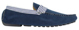 Sapatos náuticos masculinos de camurça listrada, estilo slip-on, para o verão, elegantes e casuais, estilo italiano.