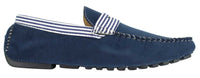 Sapatos náuticos masculinos de camurça listrada, estilo slip-on, para o verão, elegantes e casuais, estilo italiano.