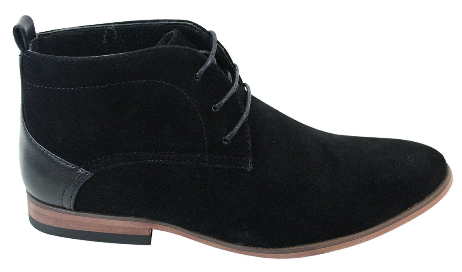Botas masculinas de camurça estilo deserto, cano curto, nas cores vermelho, cinza, marrom e azul. Elegantes e casuais, em couro com cadarço.