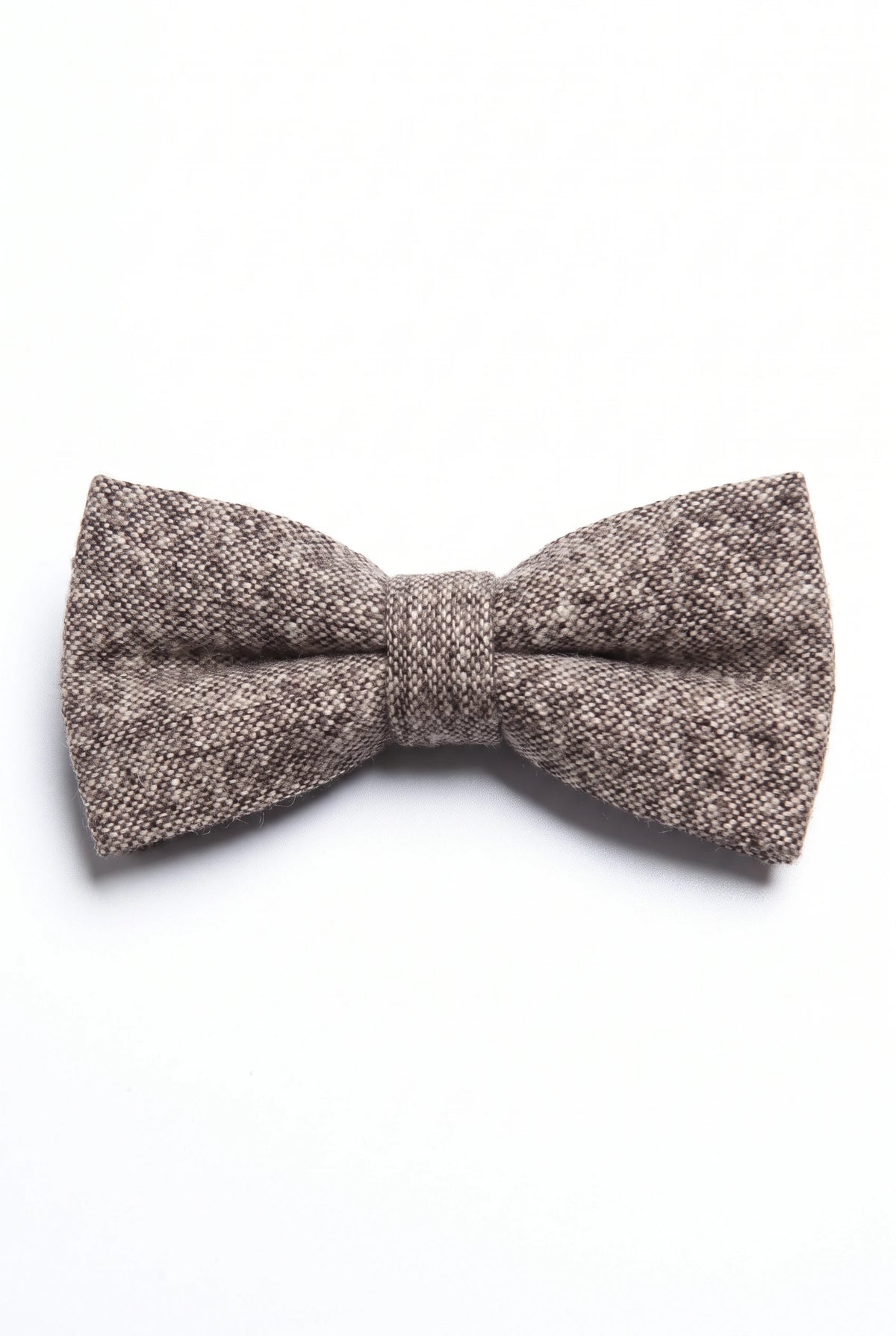 Gravata borboleta masculina em tweed bege