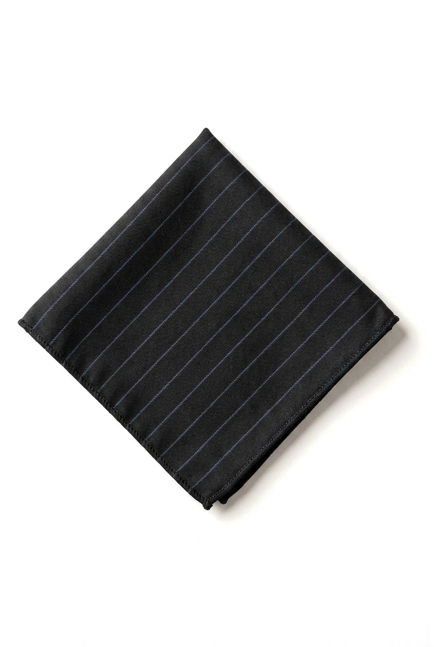 Conjunto de gravata e lenço de bolso masculino - Listras pretas STZ42, tamanho único