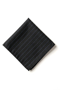 Conjunto de gravata e lenço de bolso masculino - Listras pretas STZ42, tamanho único