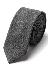 Conjunto de gravata e lenço de bolso masculino - Tweed cinza STZ23, tamanho único