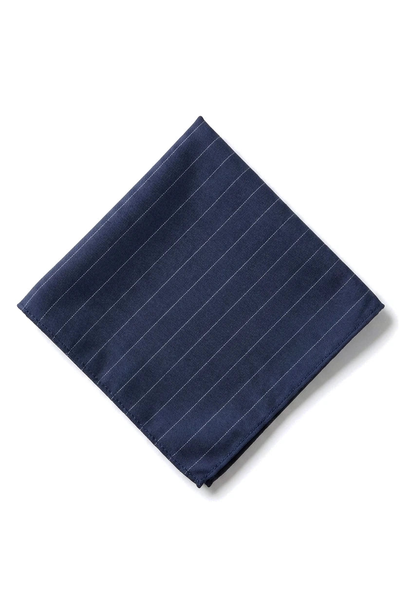 Conjunto de gravata e lenço masculino - Listras azul-marinho STZ41, tamanho único