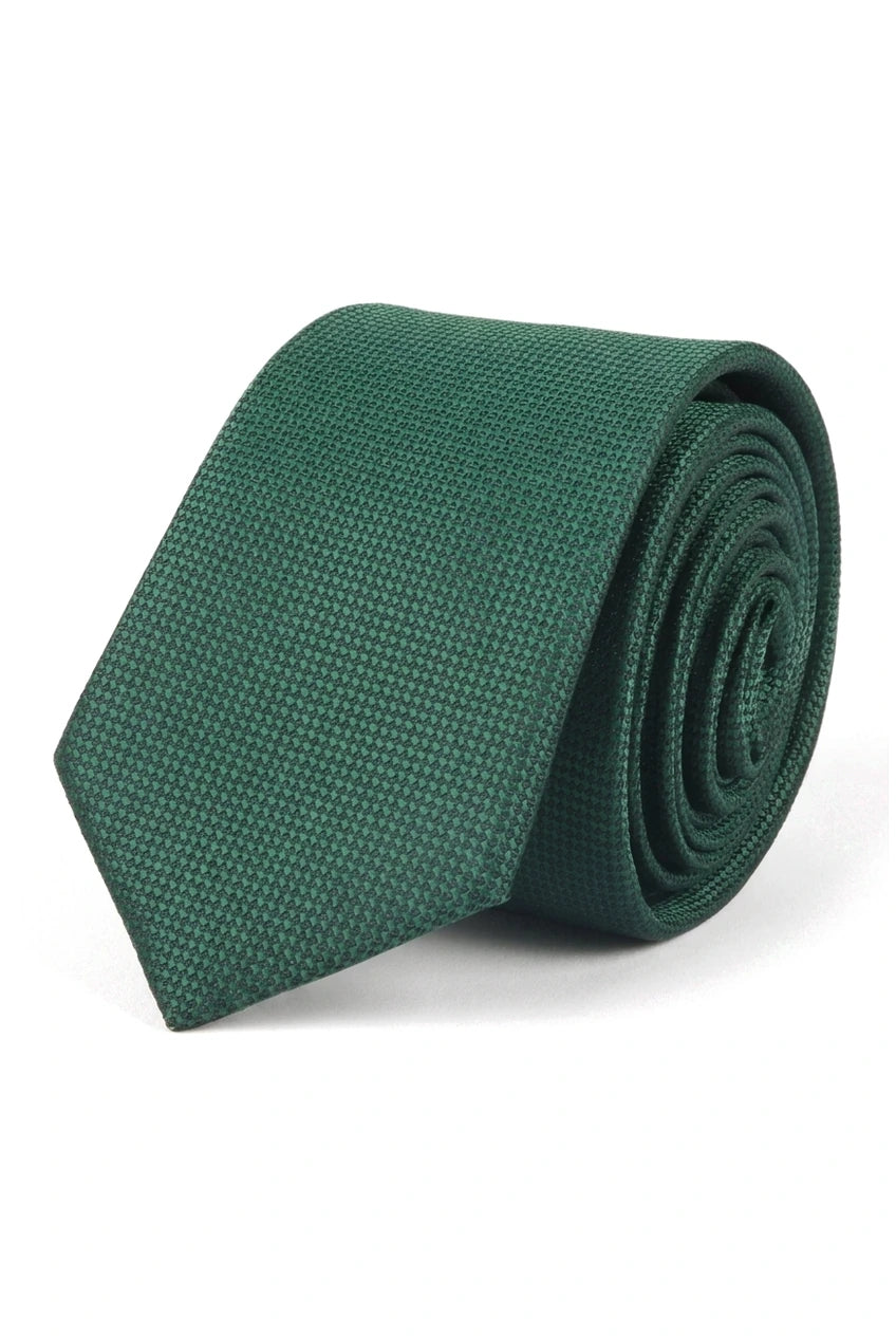 Conjunto de gravata e lenço de bolso masculino formal liso - Verde
