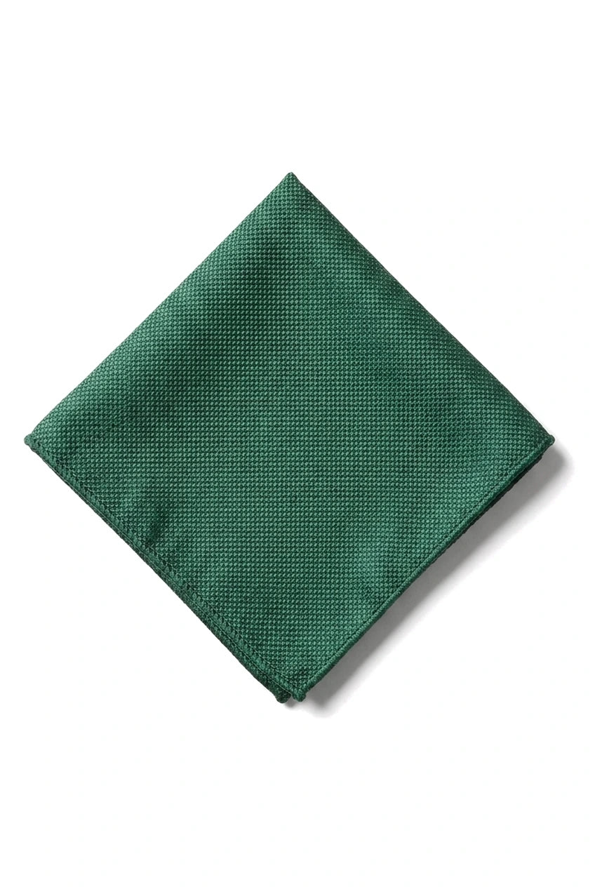 Conjunto de gravata e lenço de bolso masculino formal liso - Verde
