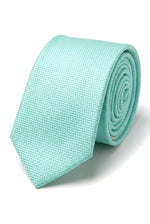 Conjunto de gravata e lenço de bolso masculino formal, cor menta.
