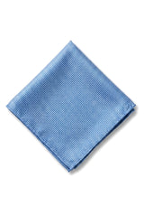 Conjunto de gravata e lenço de bolso masculino formal liso - Azul celeste