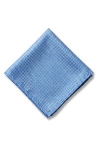 Conjunto de gravata e lenço de bolso masculino formal liso - Azul celeste