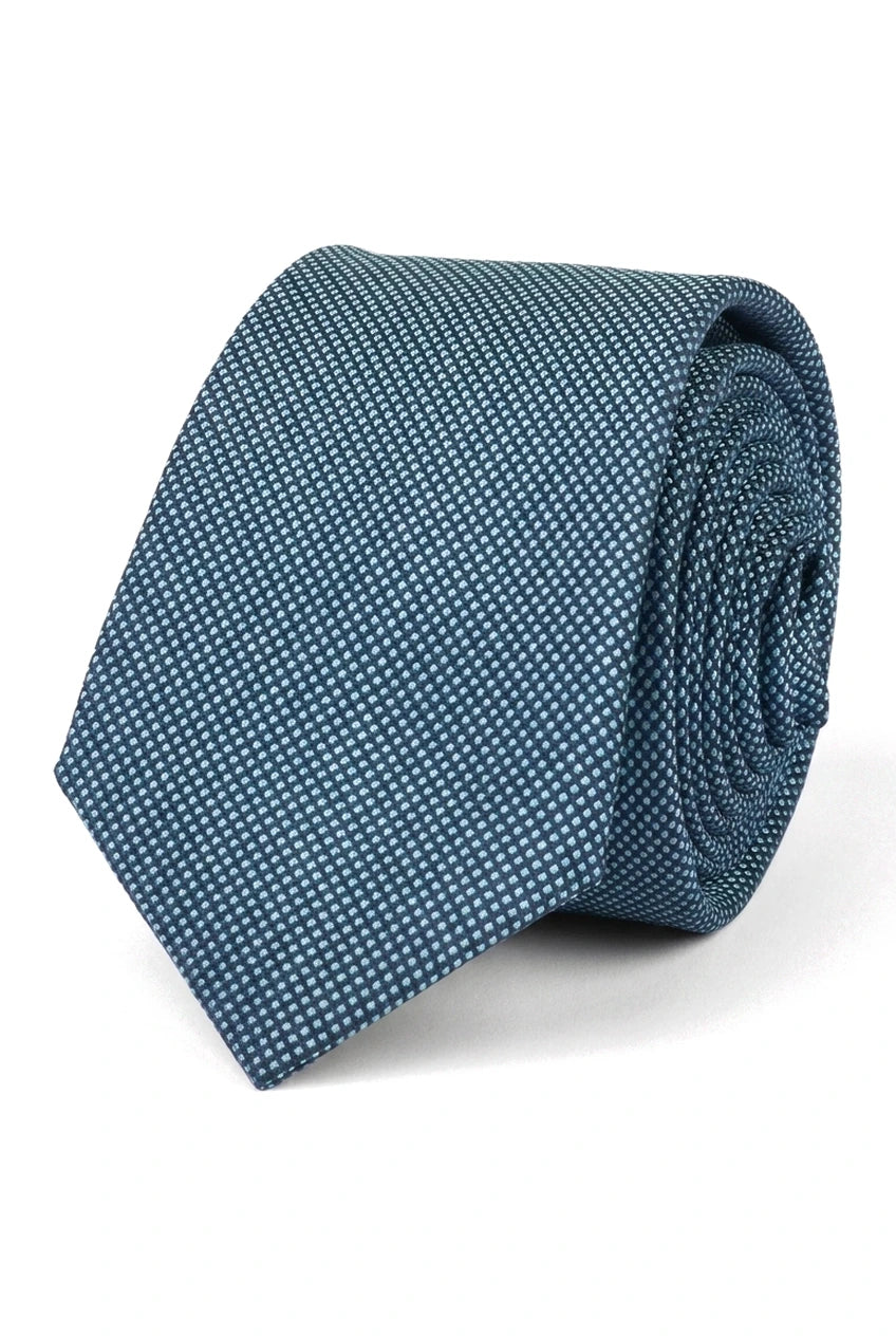 Conjunto de gravata e lenço de bolso masculino formal, cor turquesa.