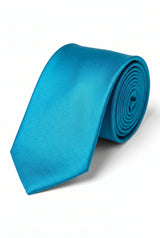 Conjunto de gravata turquesa masculina