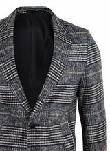 Sobretudo masculino de tweed xadrez