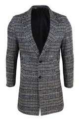 Sobretudo masculino de tweed xadrez