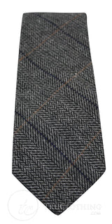 Gravata masculina Marc Darcy em tweed espinha de peixe texturizada, estilo clássico vintage retrô DX7