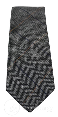 Gravata masculina Marc Darcy em tweed espinha de peixe texturizada, estilo clássico vintage retrô DX7