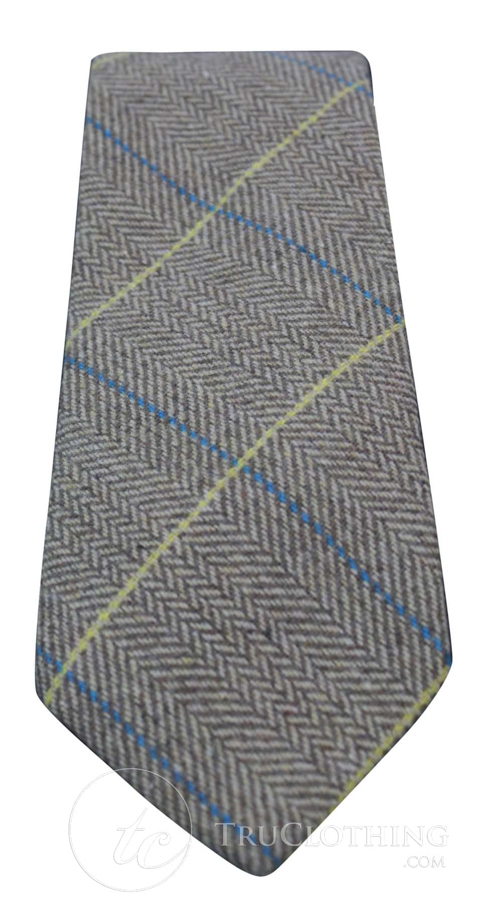 Gravata masculina Marc Darcy em tweed espinha de peixe texturizada, estilo clássico vintage retrô DX7