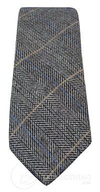 Gravata masculina Marc Darcy em tweed espinha de peixe texturizada, estilo clássico vintage retrô DX7