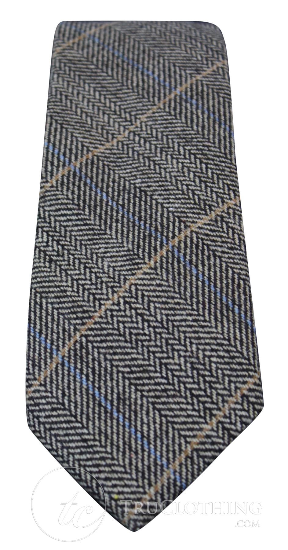Gravata masculina Marc Darcy em tweed espinha de peixe texturizada, estilo clássico vintage retrô DX7