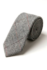 Gravatas masculinas Marc Darcy em tweed espinha de peixe texturizado, estilo clássico vintage retrô Deon.