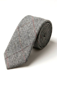 Gravatas masculinas Marc Darcy em tweed espinha de peixe texturizado, estilo clássico vintage retrô Deon.