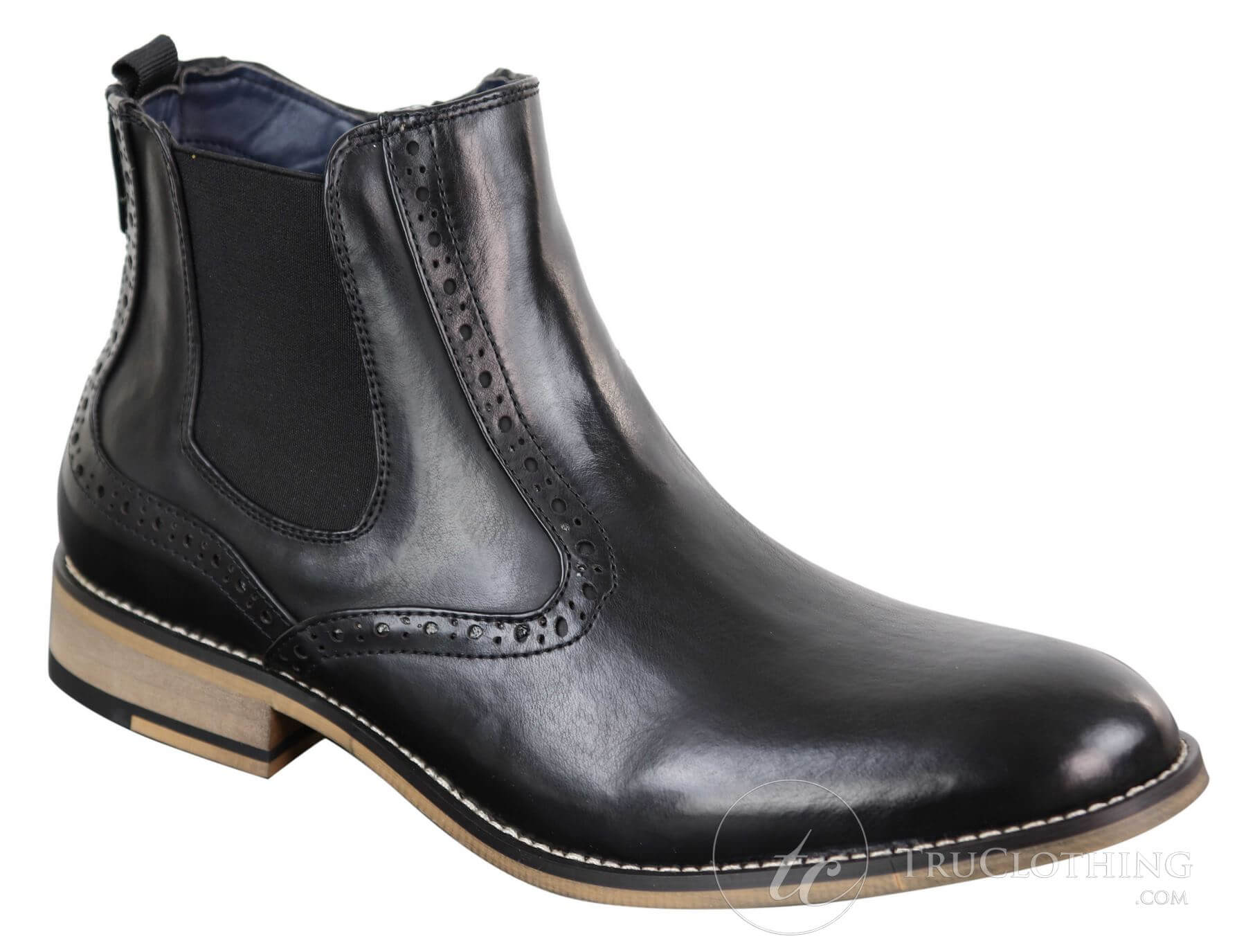 Botas masculinas vintage estilo brogue de cano curto - Cavani Fox