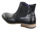 Botas masculinas vintage estilo brogue de cano curto - Cavani Fox