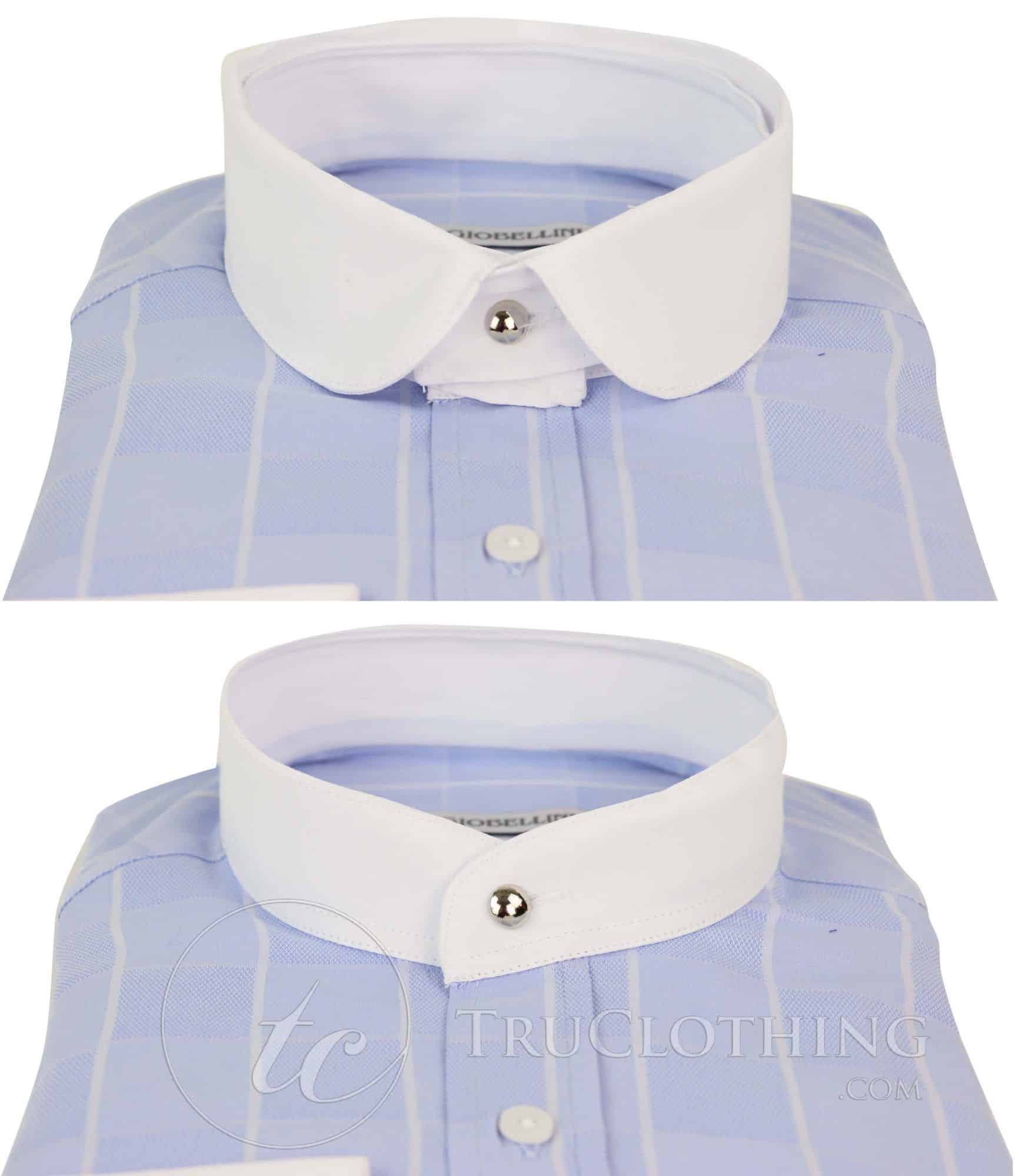 Camisa masculina vintage com estampa xadrez e gola removível.