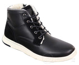 Botas masculinas de inverno em couro PU