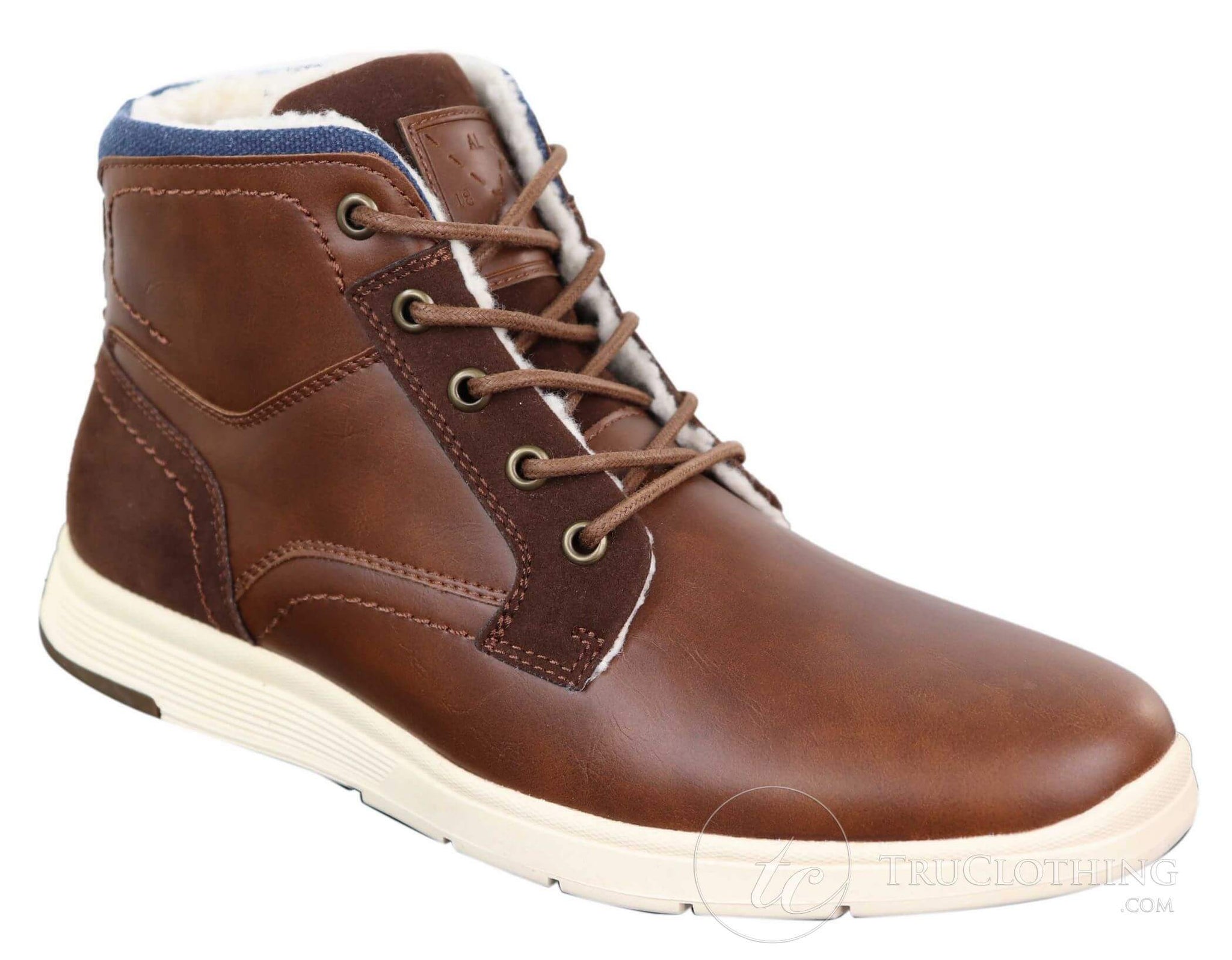 Botas masculinas de inverno em couro PU
