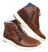 Botas masculinas de inverno em couro PU