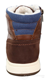 Botas masculinas de inverno em couro PU