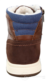 Botas masculinas de inverno em couro PU