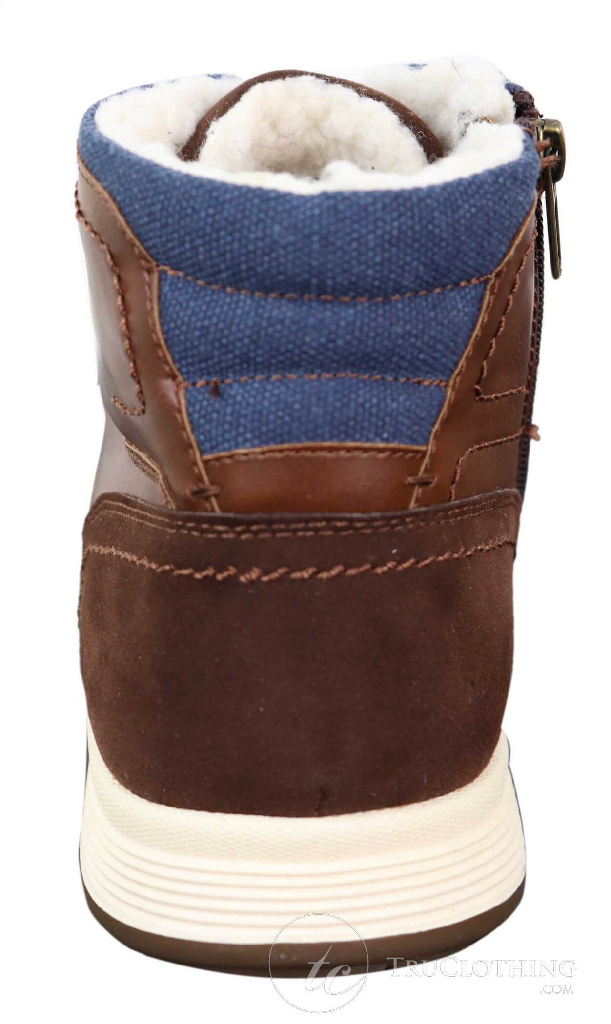 Botas masculinas de inverno em couro PU
