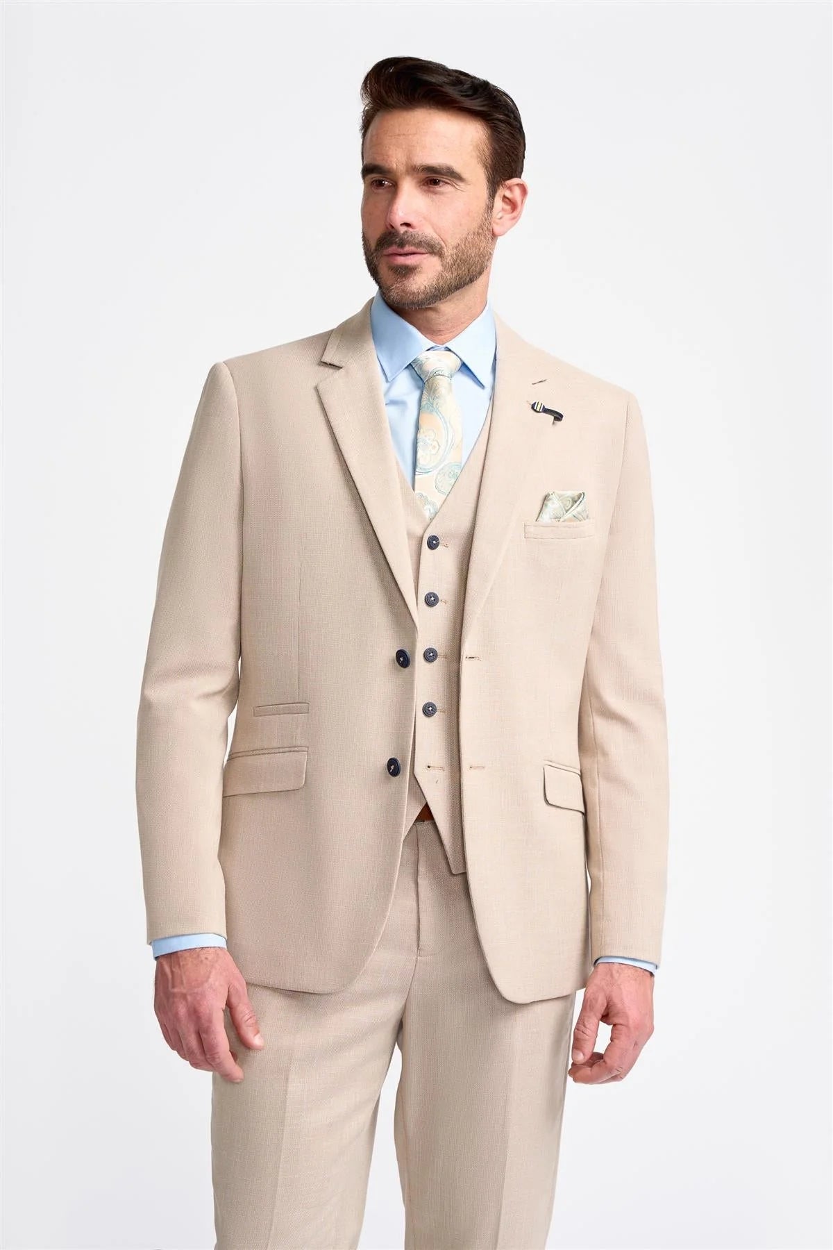 Miami - Blazer bege masculino para casamento