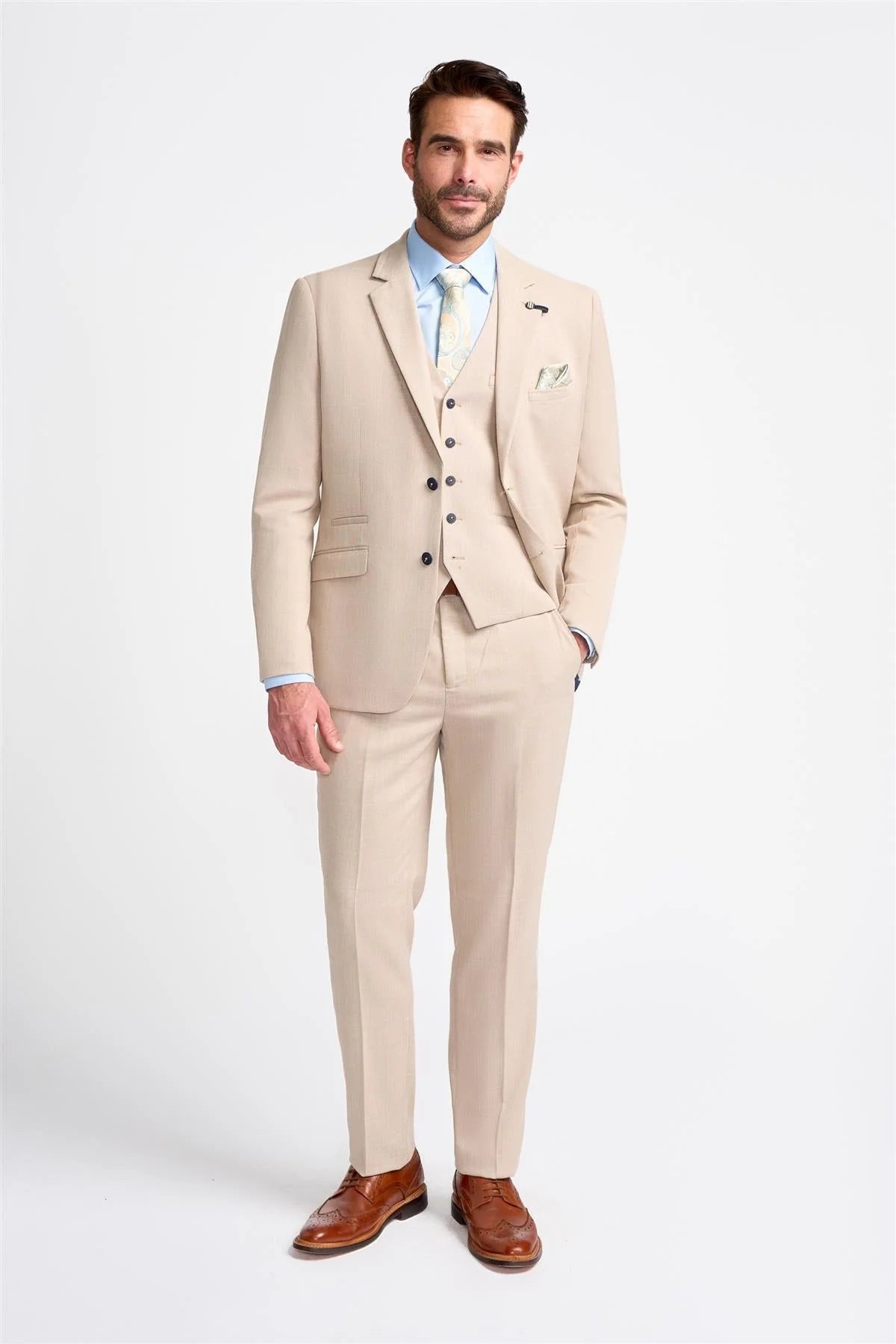 Miami - Blazer bege masculino para casamento