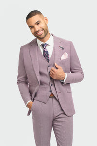 Miami - Blazer masculino rosa de corte slim para o verão