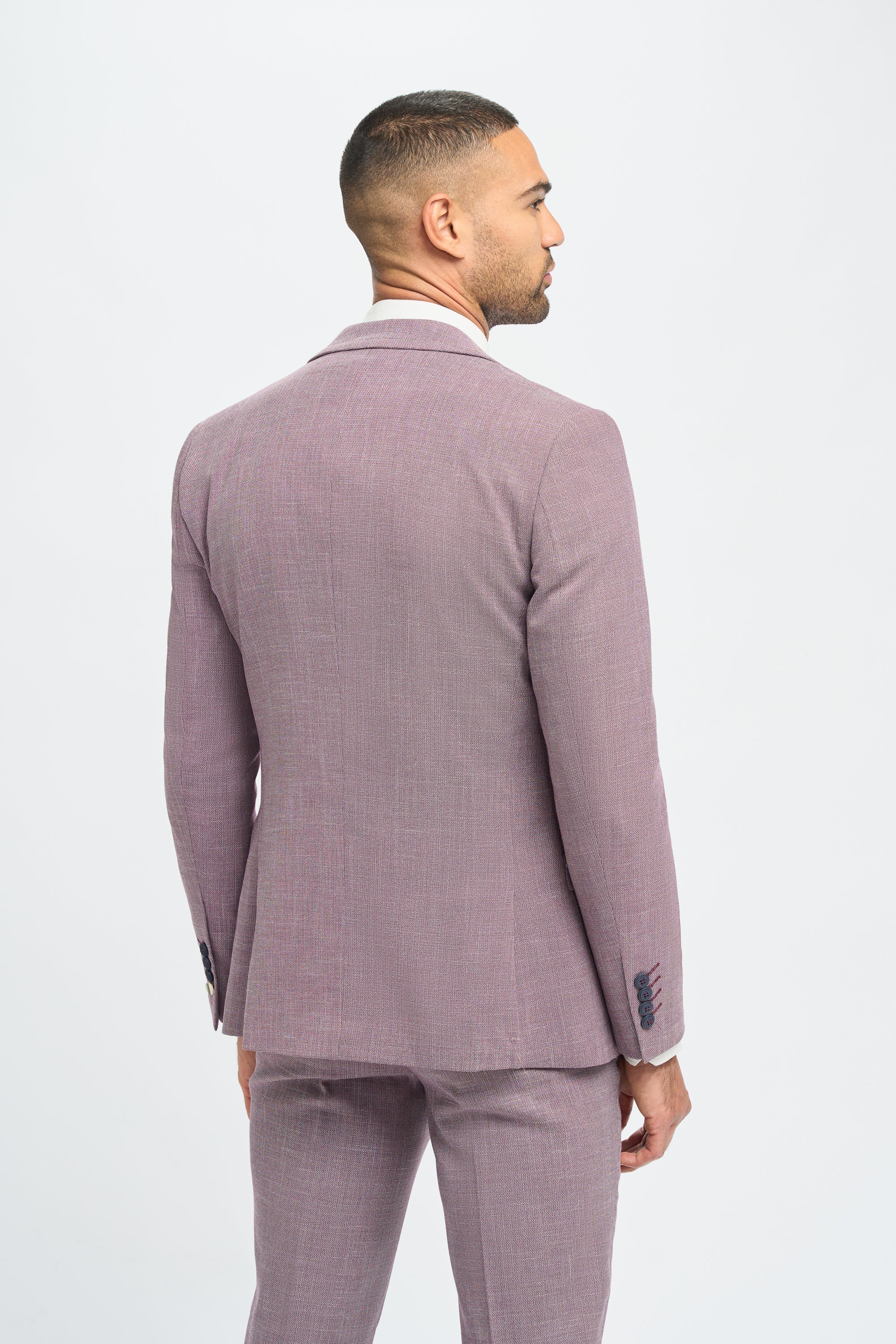 Miami - Blazer masculino rosa de corte slim para o verão