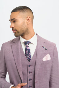 Miami - Blazer masculino rosa de corte slim para o verão