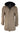 Casaco masculino 3/4 longo, cor camelo, com capuz removível, elegante e casual, em lã quente para o inverno.