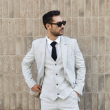 Blazer masculino Miller cinza xadrez de corte ajustado