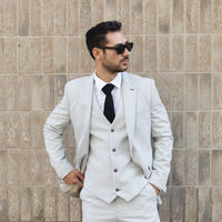 Blazer masculino Miller cinza xadrez de corte ajustado
