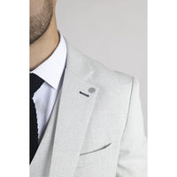Blazer masculino Miller cinza xadrez de corte ajustado