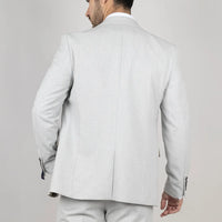 Miller - Terno masculino cinza xadrez de 3 peças com corte sob medida.