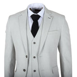 Miller - Terno masculino cinza xadrez de 3 peças com corte sob medida.
