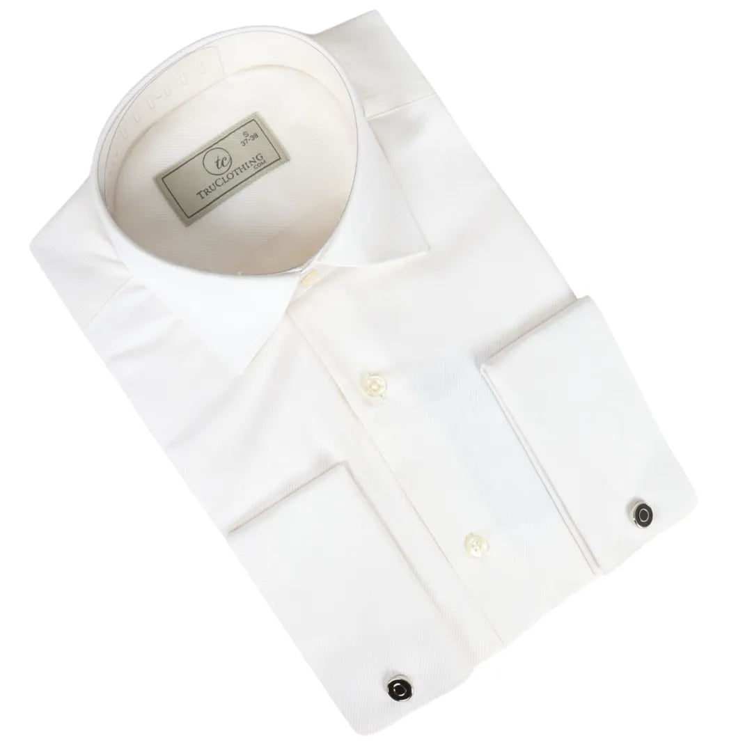 Camisa Oxford masculina creme com punho duplo