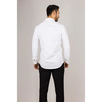 Camisa Oxford masculina creme com punho duplo